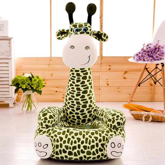 Dropshipping Boy Girl Children Cute Cartoon Bean Bag Sofa Chair Slipcover No Filler Baby Kids Fluffy Lazy Sofa Floor Seat Couch