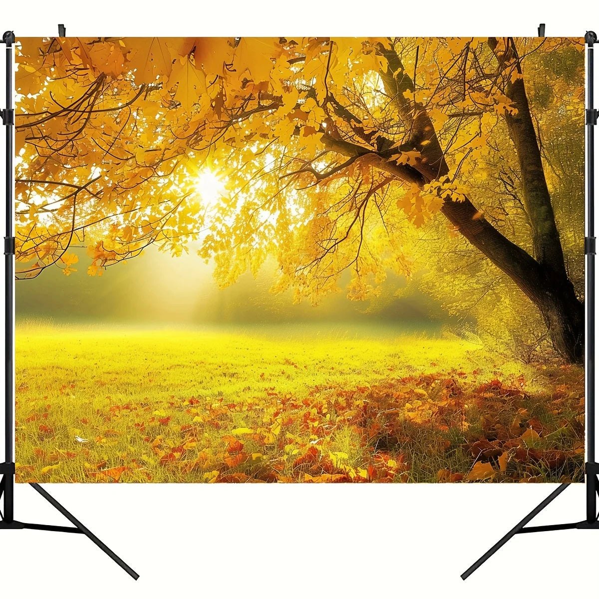 Autumn Golden Maple Background Photo Prop, Wall Decoration