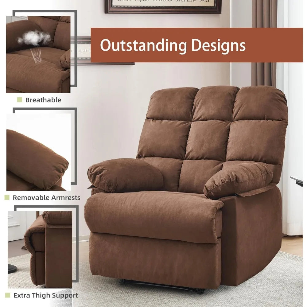 Fill in large manual adult rocking chairs and lounge chairs, soft cushioned living room lounge chairs and sofa chairs