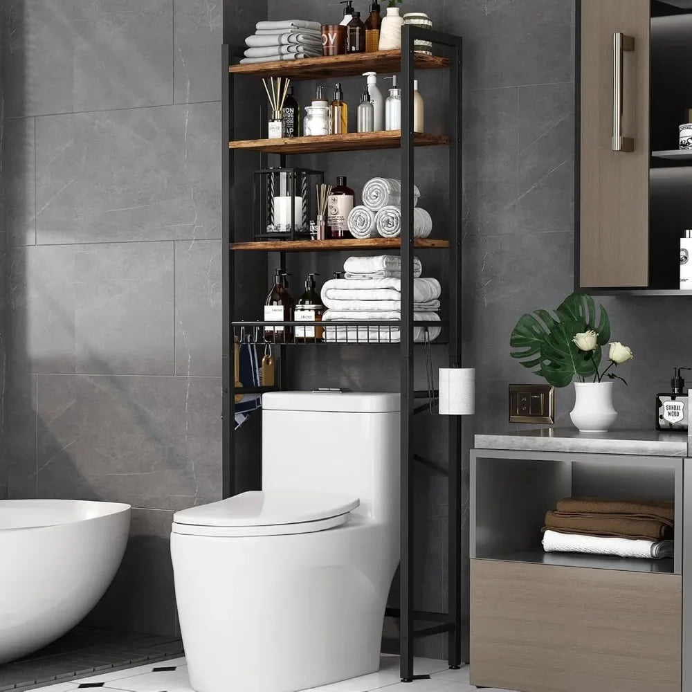 4-Tier Bathroom Organizer Shelf Over Toilet