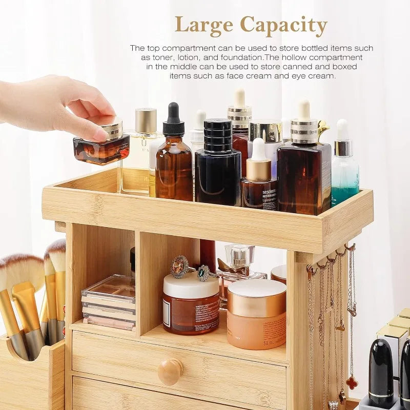 Multi-Function Make-Up Box Stand for Vanity, Desk, and Bathroom