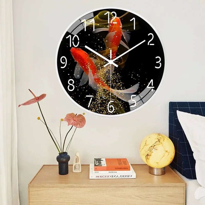 Elegant 8-inch wall clock in the style of modern fashion, perfect for any living room or office.