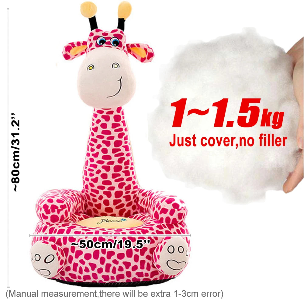 Dropshipping Boy Girl Children Cute Cartoon Bean Bag Sofa Chair Slipcover No Filler Baby Kids Fluffy Lazy Sofa Floor Seat Couch