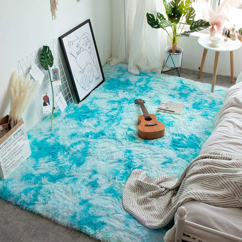 Carpet Living Room Tie-dye Carpets Soft And Fluffy Room Mats large Size Living Room Kid's Bedroom Play Cushion    variety of size and colors