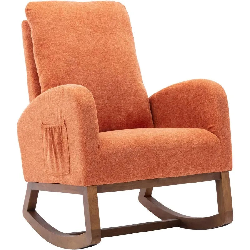 Tall Back Upholstery  Rocking Chair