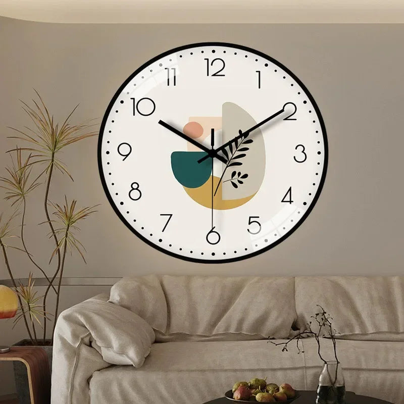 Elegant 8-inch wall clock in the style of modern fashion, perfect for any living room or office.