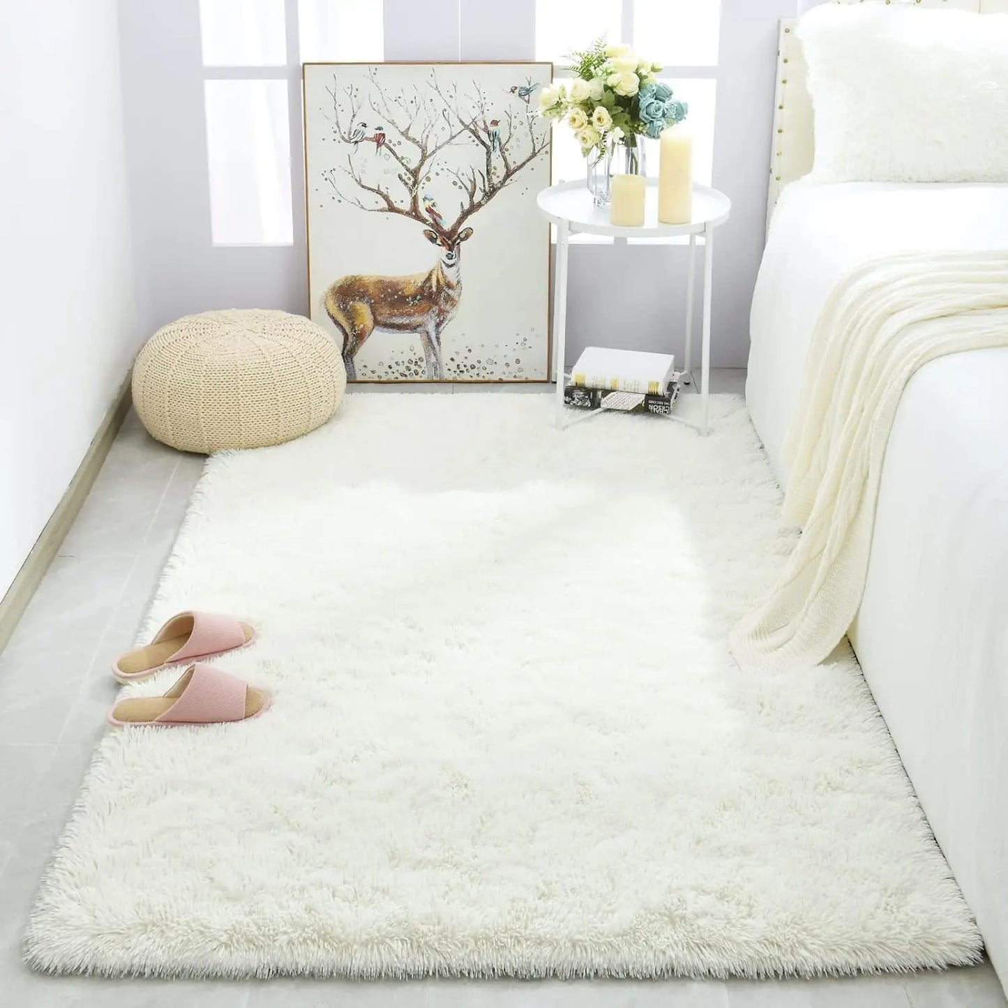 Noahas Fluffy Rugs for Bedroom Fuzzy Area Rugs for Living Room Soft Kids Carpet Non Slip Rugs for Hardwood Floors Room Decor