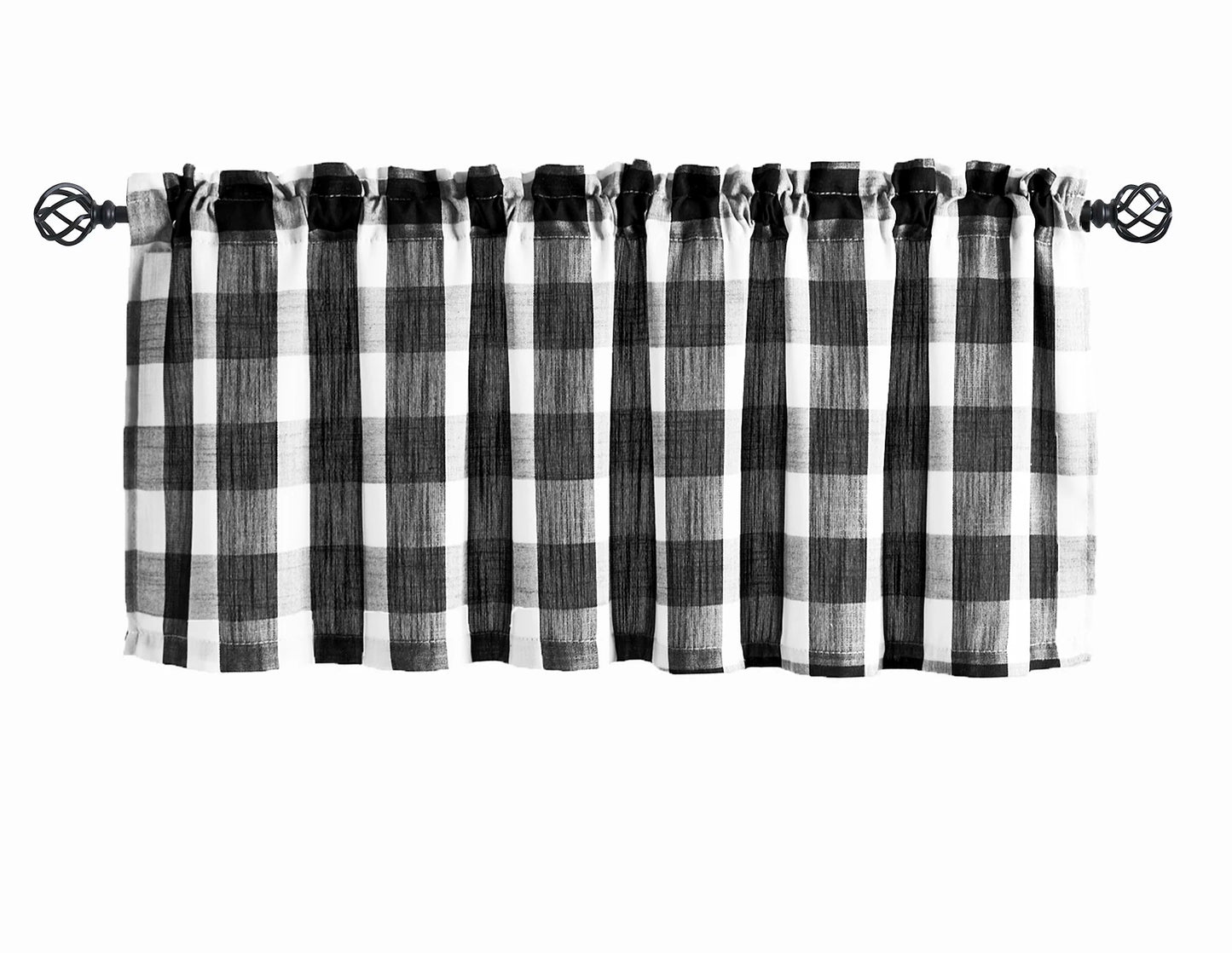 Checkered curtains, kitchen curtains    132x38cm   1pcs     68x60cm    68x91cm   2pcs